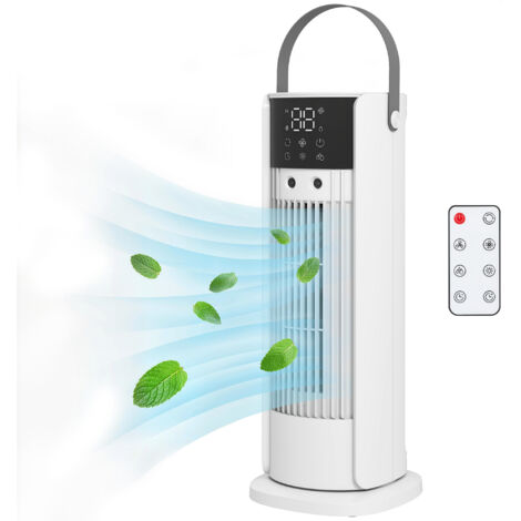 Ventilateur colonne brumisateur, oscillant 90°, 3 vitesses, blanc, pour bureau (1/5)