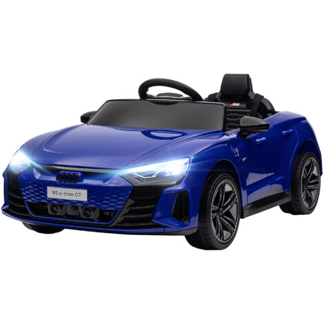 Voiture électrique enfant 12V - télécommande parentale - effets sonores et lumineux - Audi RS E-Tron GT bleue (1/5)