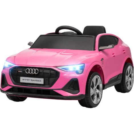 Voiture électrique enfant 12V rose avec télécommande 2,4G, phares, musique, klaxon, port USB, MP3 (1/5)