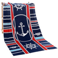 Cute Anchor Beach Towel for Men/Adults, Personalized Microfiber Beach Towels Bulk, Quick Dry Beach Towel for Pool, Lightweight Bath Towels Oversized Clearance 180x100 cm