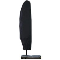Housse de parasol déporté 205cm, imperméable 420D noir, protection extérieure pour parasol patio, couverture universelle pour parasol cantilever (57x48x25cm).
