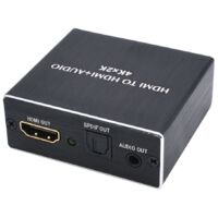 Extracteur Audio HDMI 4K avec Sortie SPDIF Optique et Splitter Audio 5.1, Convertisseur HDMI vers HDMI + Audio Optique pour PS5, Barre de Son et Home Cinéma