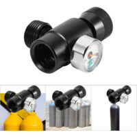 Kit de Remplissage CO2 avec Connecteur et Compteur pour SodaStream (Noir)