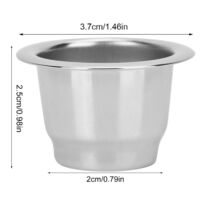 Capsule rechargeable en acier inoxydable pour machine à café Nespresso