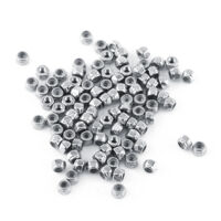 Lot de 100 écrous à frein nylon hexagonaux en acier inoxydable SS304, filetage M2