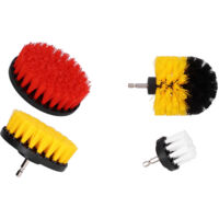Kit de 4 Brosses de Nettoyage pour Perceuse - Nettoyage Mur Sol Carrelage Piscine