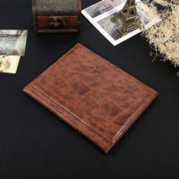 Album de 250 Pochettes 10 Pages pour Collection de Pièces - Livre de Rangement Marron