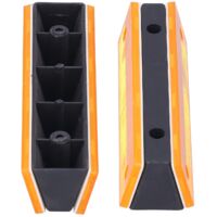 2PCS Plot Rectangle Réfléchissant pour Marquage Routier et Signalisation de Sécurité (Jaune)