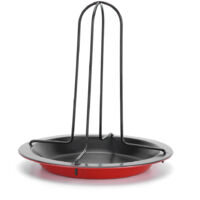 Support de rôtissoire en acier au carbone avec plaque pour grill de camping, four et BBQ