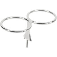 Porte-gobelets double anneau en acier inoxydable pour bateaux, yachts et camping-cars
