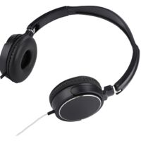 Casque pliable compact avec fil stéréo pour musique HiFi