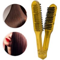 Plaque Lisseur à Cheveux en Bois pour Lissage et Coiffure (Jaune)