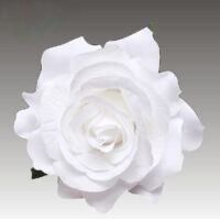 Broche en tissu rose, pince à cheveux, corsage, épingle de revers, bijou fantaisie, cadeau pour femme - Blanc