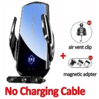 Chargeur sans fil pour voiture 120 W, support magnétique automatique pour téléphone, compatible avec iPhone 14, 13 et 11, Samsung et Xiaomi, charge rapide – sans fil, noir