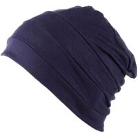 Bonnet chimio confortable, bonnet de nuit, bonnet anti-cancer, sous-bonnet – Bleu marine