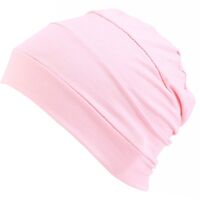 Bonnet chimio confortable, bonnet de nuit, bonnet anti-cancer, sous-bonnet - Rose clair