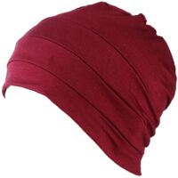 Bonnet chimio confortable, bonnet de nuit, bonnet anti-cancer, sous-bonnet - Rouge vin