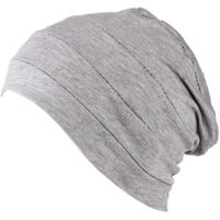 Bonnet chimio confortable, bonnet de nuit, bonnet anti-cancer, sous-bonnet - Gris clair