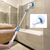 Brosse de nettoyage électrique réglable et étanche, rechargeable sans fil, ensemble d'accessoires de nettoyage pour salle de bain et cuisine - Prise australienne