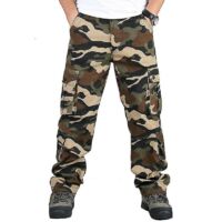 Pantalon cargo militaire camouflage pour homme, pantalon de travail robuste de type militaire - Taille 34 - Kaki