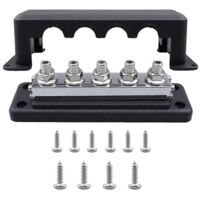 Bloc de distribution d'alimentation M10 24 V 600 A pour camion, bateau, voiture, noir