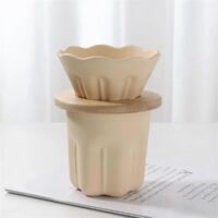 Ensemble cafetière à filtre et cafetière à piston, jaune clair