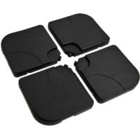 Set 4pz Base para Ombrellone da Giardino in Plastica 50x50x7.5cm