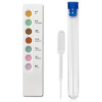 Kit d'analyse d'eau de piscine 7 en 1 : test chimique de l'eau, chlore, pH-mètre