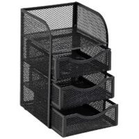 Rangement de bureau avec tiroir, panier à trombones