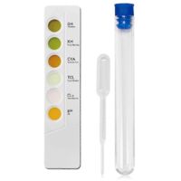 Kit d'analyse d'eau pour spa 6 en 1 : test chimique de l'eau, chlore, pH-mètre