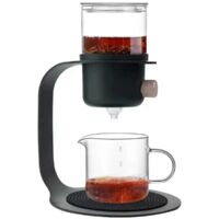 Théière en verre pour infusion facile - Théière à fleurs avec filtre à égouttement, A