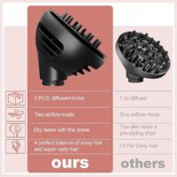 Accessoire diffuseur Wave Curl et sèche-cheveux de pré-coiffage pour