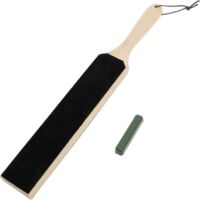 Cuir à aiguiser pour couteaux, bloc d'affûtage double face