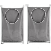 Lot de 2 sacs à linge, grand panier à linge suspendu, rangement pour linge.