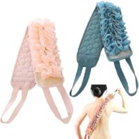 Ceinture exfoliante de douche, 2 serviettes exfoliantes pour le bain, brosse de douche pour le dos, douche exfoliante