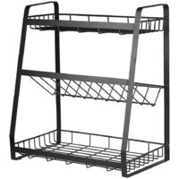 Étagère à épices en métal pour porte-épices, étagère à épices de cuisine, étagère à épices sans