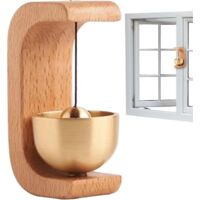Sonnette de commerçant, sonnette en bois, carillon de porte, sonnette à ruban, sonnette magnétique décorative et puissante, carillon d'entrée, réfrigérateur de sécurité pour enfants