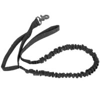 Corde de traction militaire pour chien d'extérieur, laisse résistante en nylon robuste et légère, noire