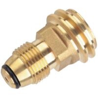 Adaptateur pour réservoir de propane convertissant la vanne de service du réservoir GPL en tuyau ou régulateur QCC1 / Type 1 (Jaune)