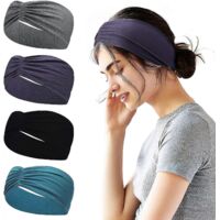 Lot de 5 bandeaux de sport, bandeaux anti-transpiration, bandeaux respirants, bandeaux antidérapants