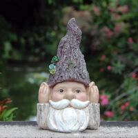 Statue de nain de jardin, nain de jardin maléfique, statue de nain de jardin de Noël en résine