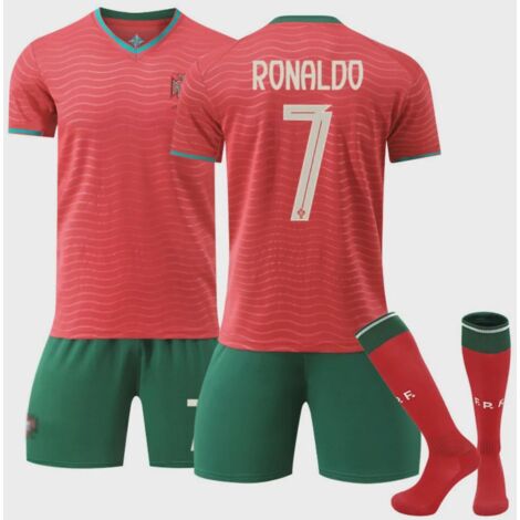 Maillot domicile du Portugal pour la Coupe du Monde 2026, tenue d'entraînement football, version Cristiano Ronaldo numéro 7