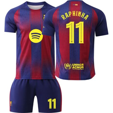 Maillot de football Barcelone édition fan, ensemble complet domicile numéro 11-L