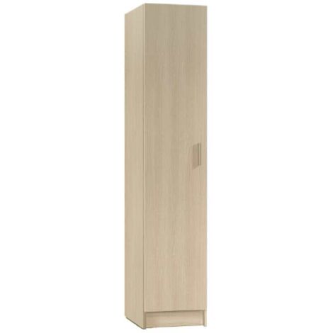 Besen- und Geräteschrank 37x37x180h cm mit 1 Tür hell Eiche – Giacinto
