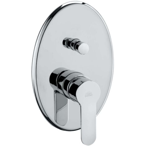 Einbau-Brausebatterie mit ovaler Platte und Umsteller – Paffoni Blu (1/4)