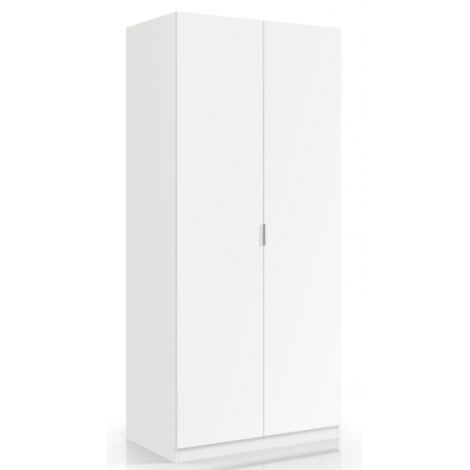 Kleiderschrank 81,5x52x180h cm mit 2 Türen und 1 Einlegeboden mattweiß – Magnolia (1/5)
