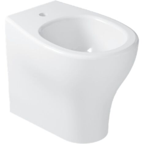 Einloch-Boden-Bidet 53x36 cm aus glänzend weißer Keramik – Galassia Eden (1/2)