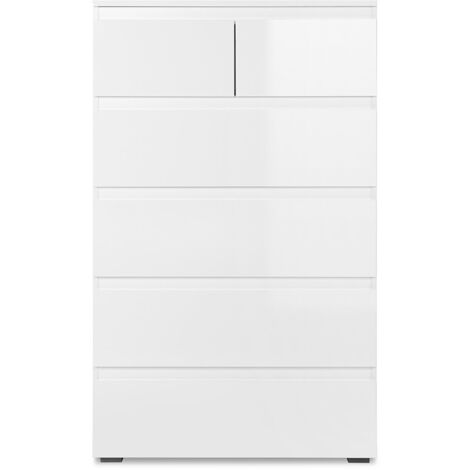 Hohe Kommode mit 6 Schubladen L80 x H131cm - Pretoria