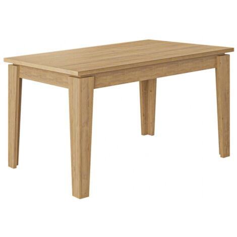 Ausziehbarer Esstisch 140 x 80 cm helle Eiche - Amsterdam