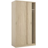 Kleiderschrank 100x50x200h cm mit 2 Schiebetüren und 1 Einlegeboden kanadische Eiche – Pino